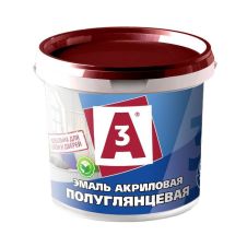 Эмаль акриловая Универсальная полуглянцевая Белая 0,8 кг А3