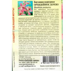 Баухиния Орхидейное дерево (пурпурная) 3 шт Гавриш