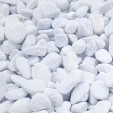 Мрамор галтованный белый фракция 20-70 мм