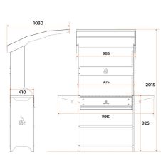 Мангал Professional Optima Roof Gratar POR3000