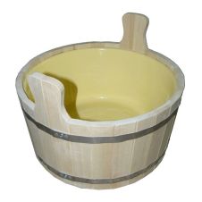 Шайка круглая 15л с пластиковой вставкой