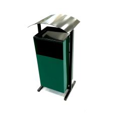 Урна наружная Прямоугольная усиленная с пепельницей зеленый мох Арт.УН.11