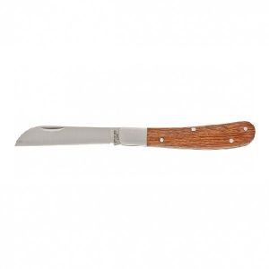 Нож садовый, 173 мм, складной, прямое лезвие, деревянная рукоятка  (PALISAD)