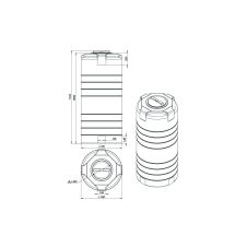 Емкость Т 750 л пластиковая