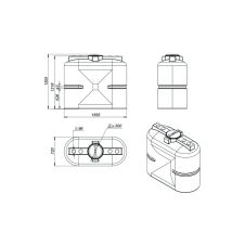 Емкость S 1000 литров пластиковая