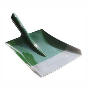 Лопата совковая без черенка, рельсовая сталь зеленая