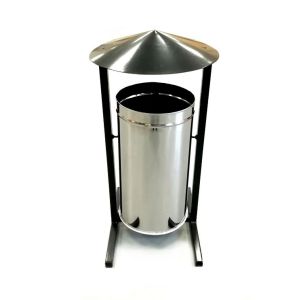 Урна наружная Цилиндр  с крышкой нержавейка Арт.УН.9