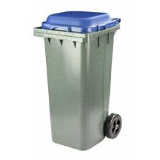 Бак для мусора 120 л, на колесах, серо-синий (Альтернатива) М4667