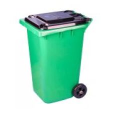 Бак для мусора 240 л, на колесах, серо-зеленый (Альтернатива) М5937