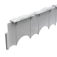 Бордюр Камешки пластиковый серый мрамор (высота 125 мм)