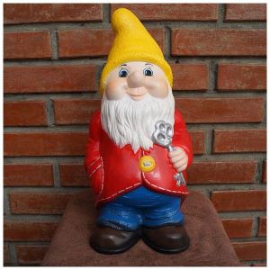 Садовая фигура Гном Тихон в красном 39 см ТСМ