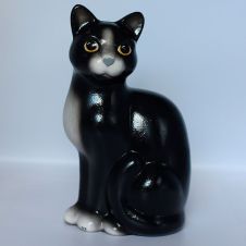 Садовая фигура Кот черный 27,5 см ТСМ