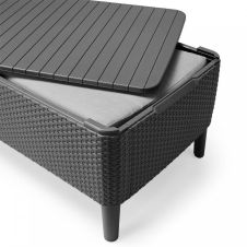 Стол Salemo Table 760х560 мм, высота 420 мм, графит