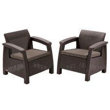 Набор мебели Corfu Duo Set (750x700х790 мм), коричневый