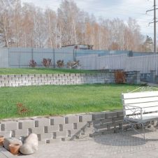 Блок подпорный 395х270х167 мм серый