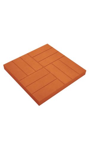 Плитка тротуарная Двенадцать камней оранжевая 500х500х56 мм