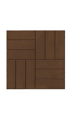 Плитка тротуарная Двенадцать камней шоколад 500х500х56 мм