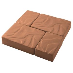 Плитка тротуарная Четыре камня шоколад 300х300х45 мм