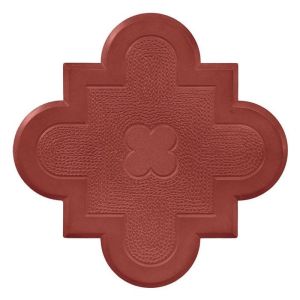 Плитка Ромашка (Клевер краковский) малый красный 215х215х45 мм
