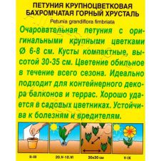 Петуния Горный хрусталь крупноцветковая бахромчатая 10 шт Аэлита