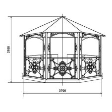 Беседка восьмигранная кованная Арт. Б.05