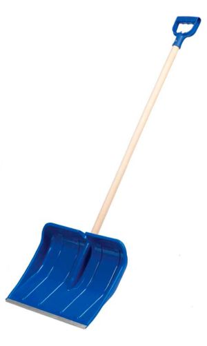 Лопата ударопрочный пластик, деревянный черенок с пластиковой ручкой ЗУБР АЛЯСКА